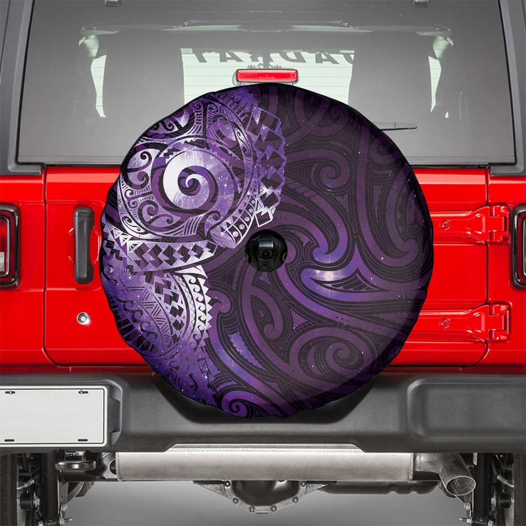 Matariki New Zealand Maori Koru Art Tattoo Spare Tire Cover New Year Galaxy Purple Sky Style LT03 - Polynesian Pride