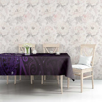 Matariki New Zealand Maori Koru Art Tattoo Tablecloth New Year Galaxy Purple Sky Style
