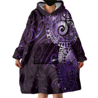 Matariki New Zealand Maori Koru Art Tattoo Wearable Blanket Hoodie New Year Galaxy Purple Sky Style LT03 - Polynesian Pride