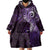 Matariki New Zealand Maori Koru Art Tattoo Wearable Blanket Hoodie New Year Galaxy Purple Sky Style