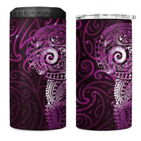 Matariki New Zealand Maori Koru Art Tattoo 4 in 1 Can Cooler Tumbler New Year Galaxy Pink Sky Style LT03 One Size: 16 oz Pink - Polynesian Pride