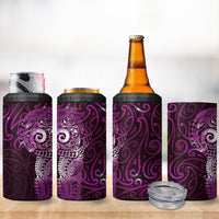 Matariki New Zealand Maori Koru Art Tattoo 4 in 1 Can Cooler Tumbler New Year Galaxy Pink Sky Style LT03 - Polynesian Pride
