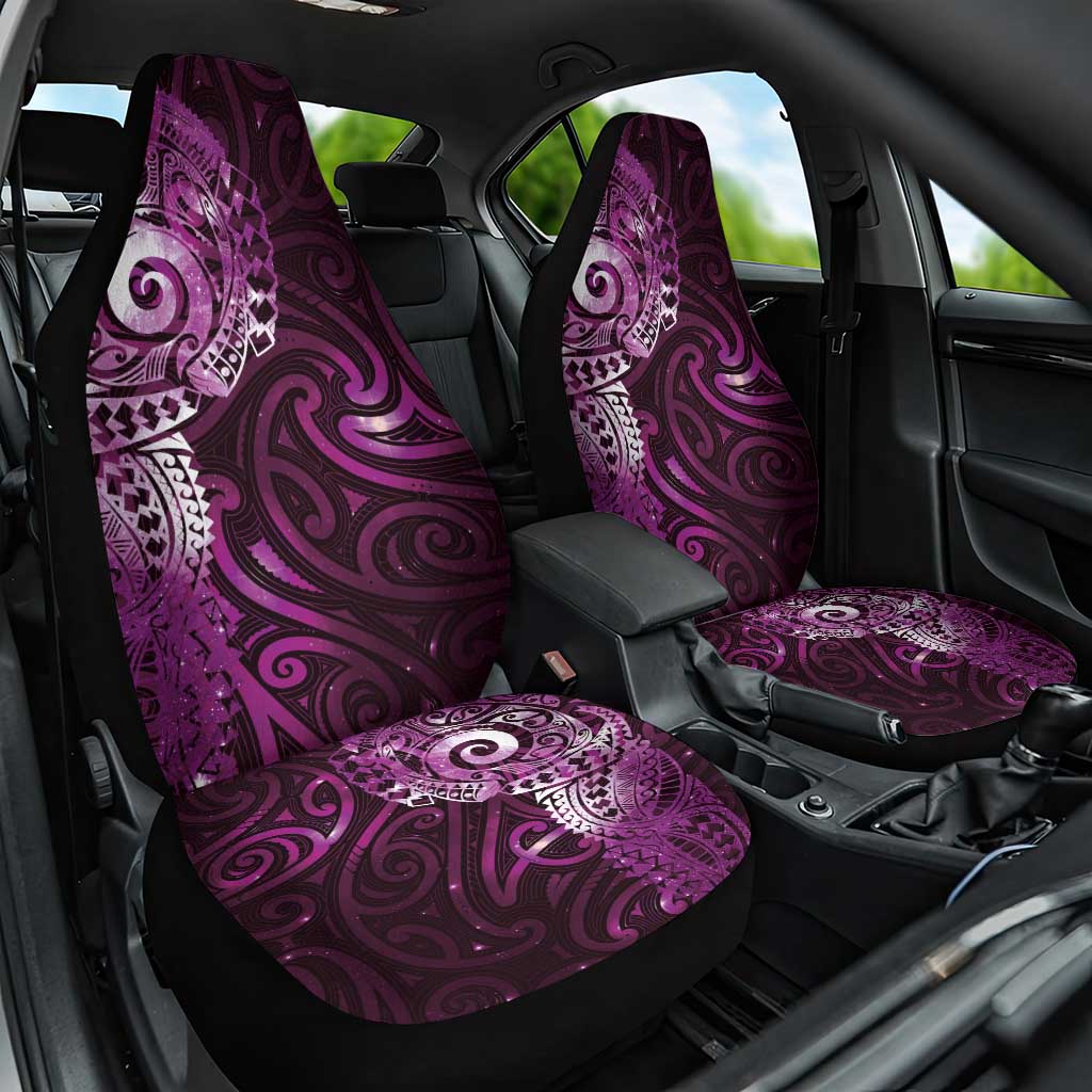Matariki New Zealand Maori Koru Art Tattoo Car Seat Cover New Year Galaxy Pink Sky Style LT03 One Size Pink - Polynesian Pride