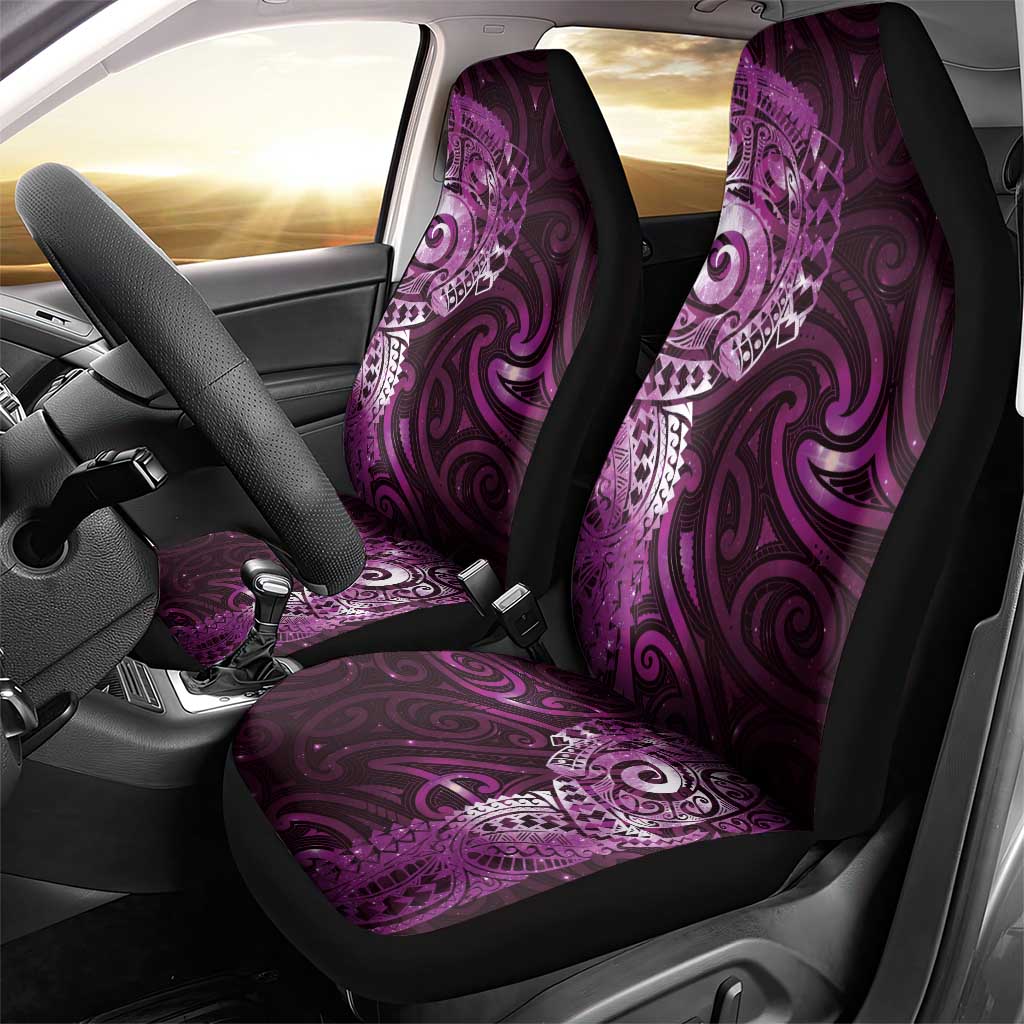 Matariki New Zealand Maori Koru Art Tattoo Car Seat Cover New Year Galaxy Pink Sky Style LT03 - Polynesian Pride