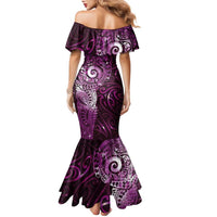 Matariki New Zealand Maori Koru Art Tattoo Family Matching Mermaid Dress and Hawaiian Shirt New Year Galaxy Pink Sky Style LT03 - Polynesian Pride