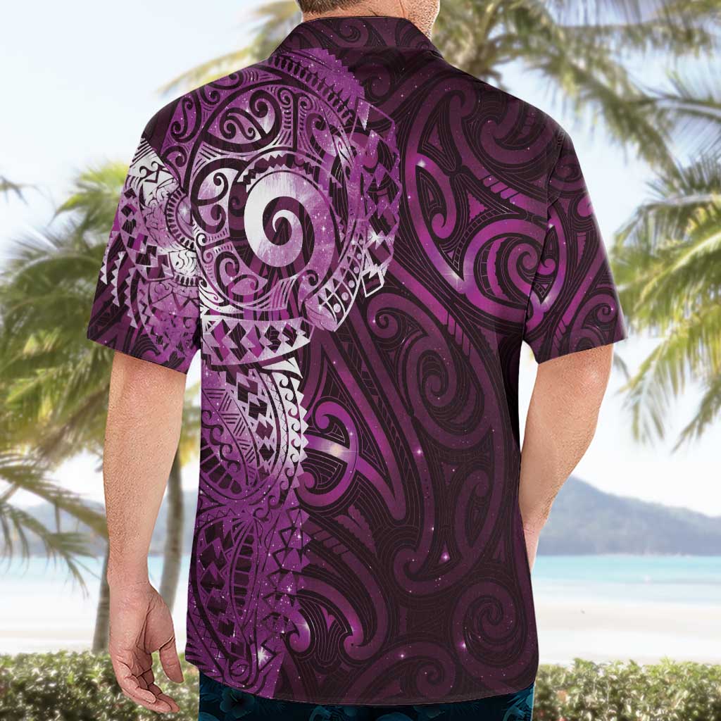 Matariki New Zealand Maori Koru Art Tattoo Hawaiian Shirt New Year Galaxy Pink Sky Style LT03 - Polynesian Pride