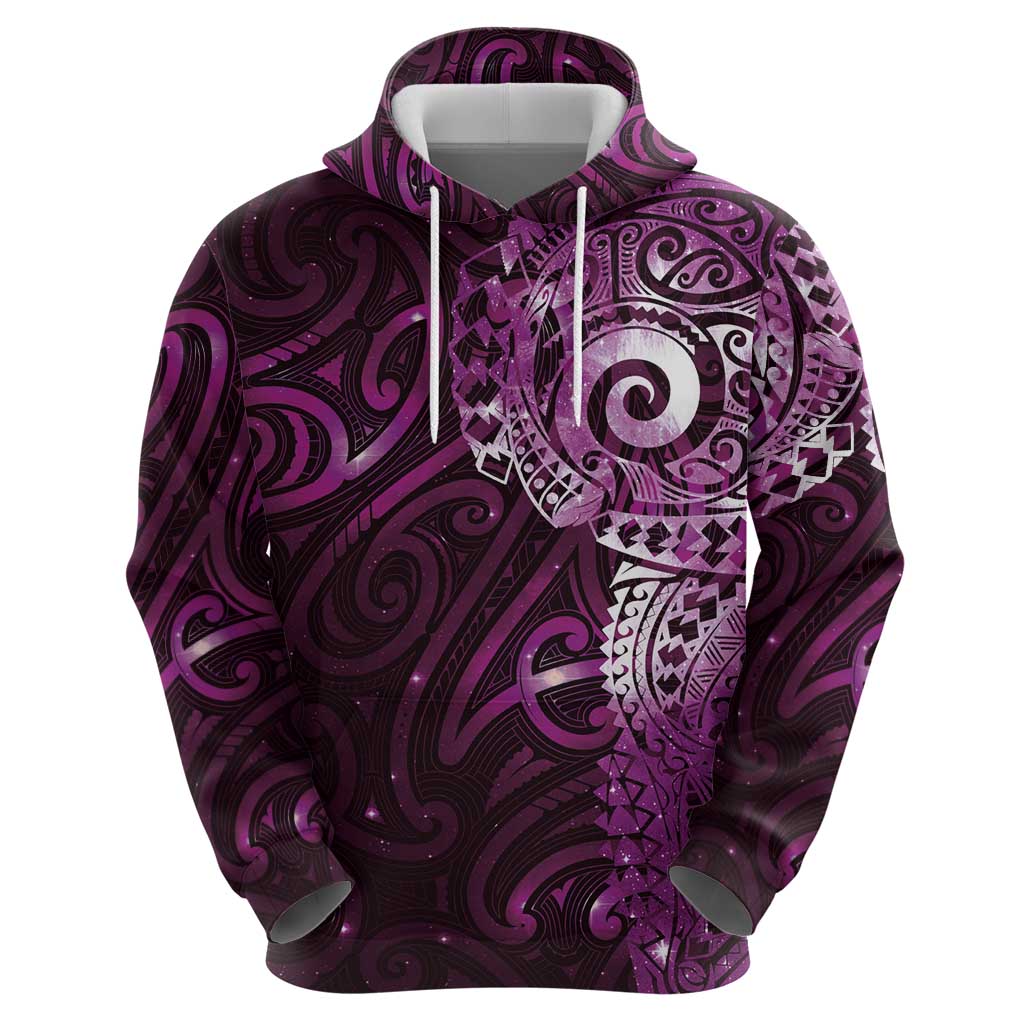 Matariki New Zealand Maori Koru Art Tattoo Hoodie New Year Galaxy Pink Sky Style LT03 - Polynesian Pride