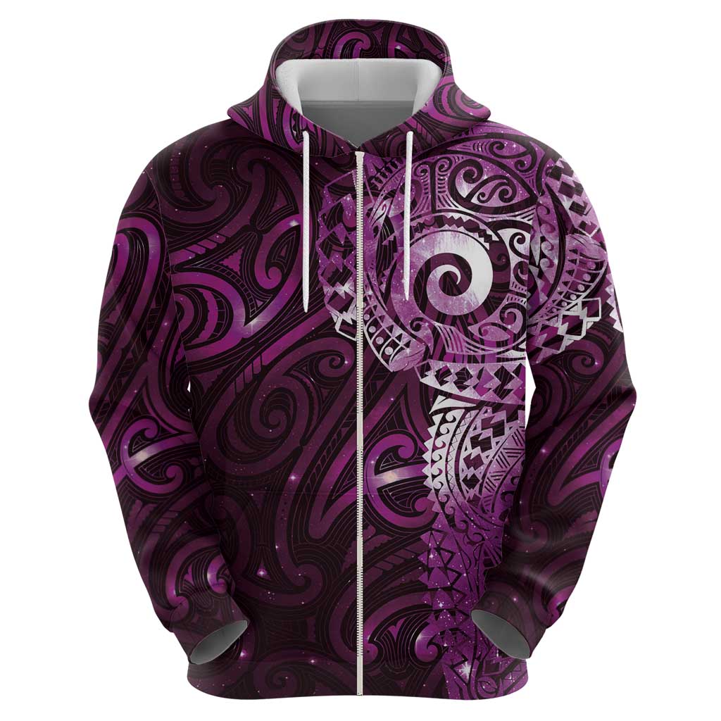 Matariki New Zealand Maori Koru Art Tattoo Hoodie New Year Galaxy Pink Sky Style LT03 - Polynesian Pride