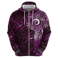 Matariki New Zealand Maori Koru Art Tattoo Hoodie New Year Galaxy Pink Sky Style LT03 - Polynesian Pride