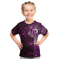 Matariki New Zealand Maori Koru Art Tattoo Kid T Shirt New Year Galaxy Pink Sky Style LT03 Pink - Polynesian Pride