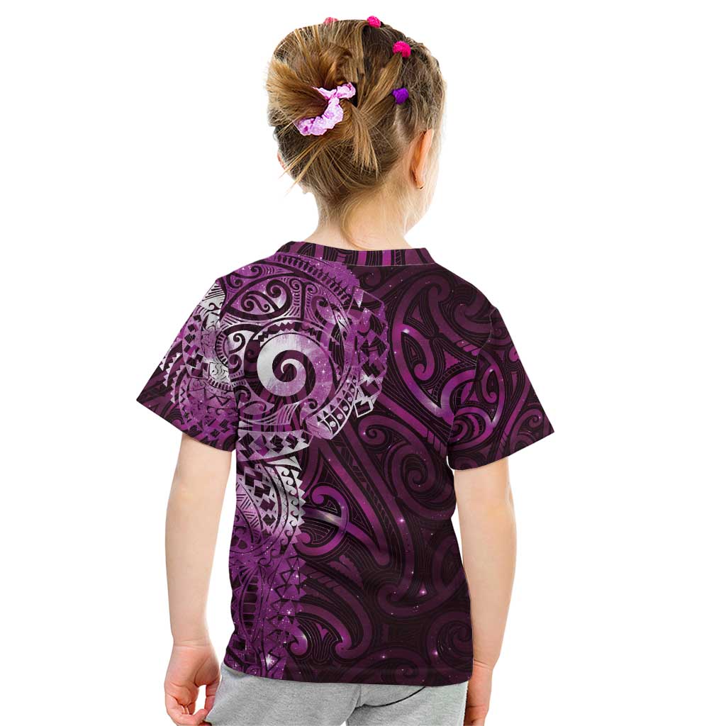 Matariki New Zealand Maori Koru Art Tattoo Kid T Shirt New Year Galaxy Pink Sky Style LT03 - Polynesian Pride