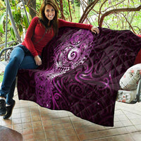 Matariki New Zealand Maori Koru Art Tattoo Quilt New Year Galaxy Pink Sky Style