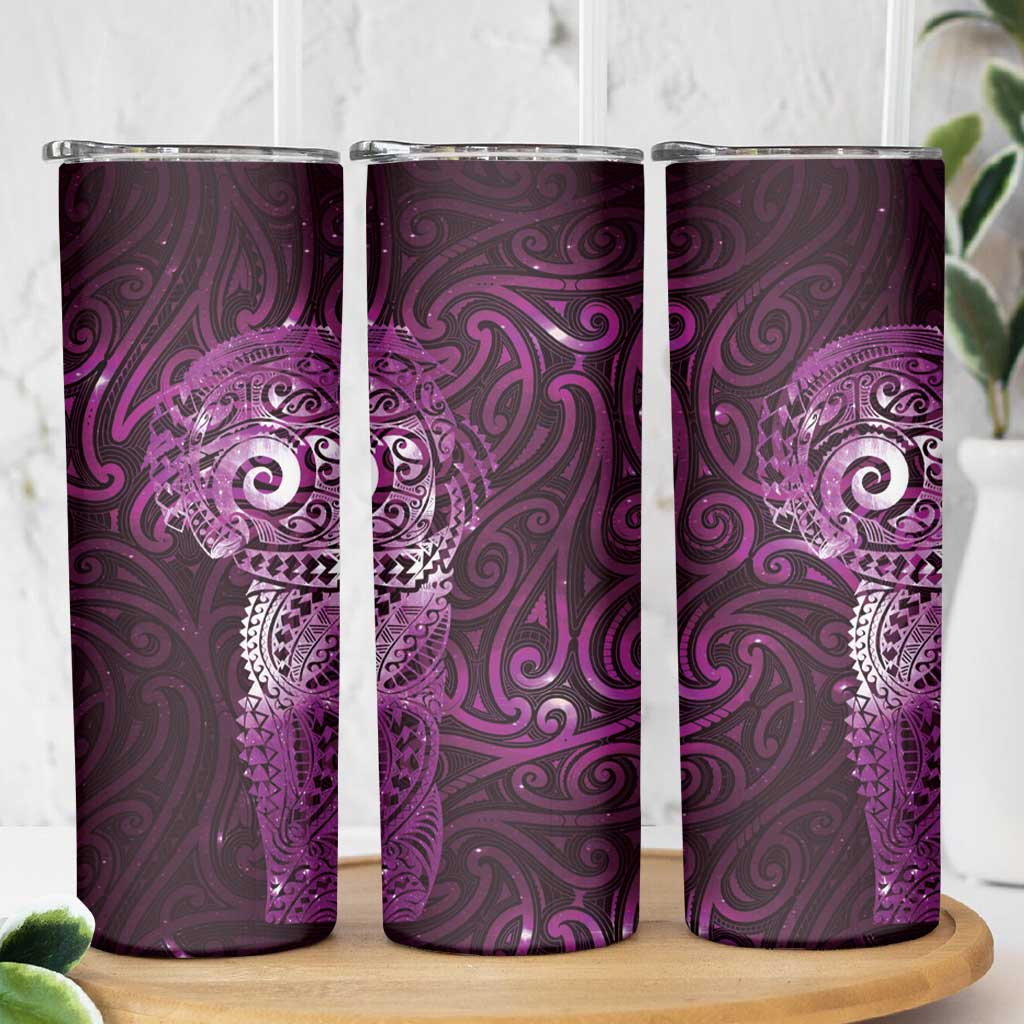 Matariki New Zealand Maori Koru Art Tattoo Skinny Tumbler New Year Galaxy Pink Sky Style LT03 - Polynesian Pride
