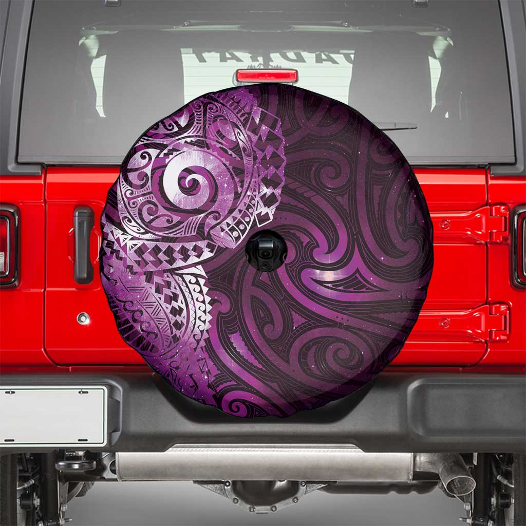 Matariki New Zealand Maori Koru Art Tattoo Spare Tire Cover New Year Galaxy Pink Sky Style LT03 - Polynesian Pride
