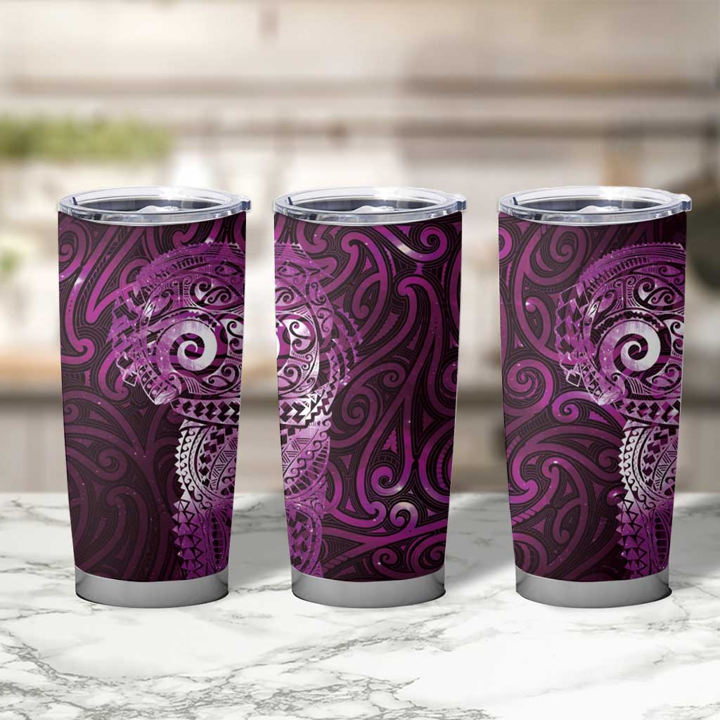 Matariki New Zealand Maori Koru Art Tattoo Tumbler Cup New Year Galaxy Pink Sky Style LT03 - Polynesian Pride