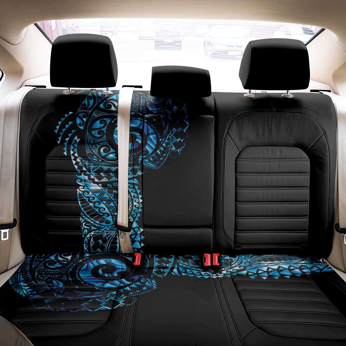 New Zealand Maori Koru Art Traditional Tattoo Back Car Seat Cover Paua Shell