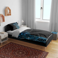 New Zealand Maori Koru Art Traditional Tattoo Bedding Set Paua Shell