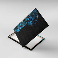 New Zealand Maori Koru Art Traditional Tattoo Canvas Wall Art Paua Shell