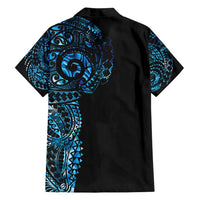 New Zealand Maori Koru Art Traditional Tattoo Family Matching Long Sleeve Bodycon Dress and Hawaiian Shirt Paua Shell LT03 - Polynesian Pride
