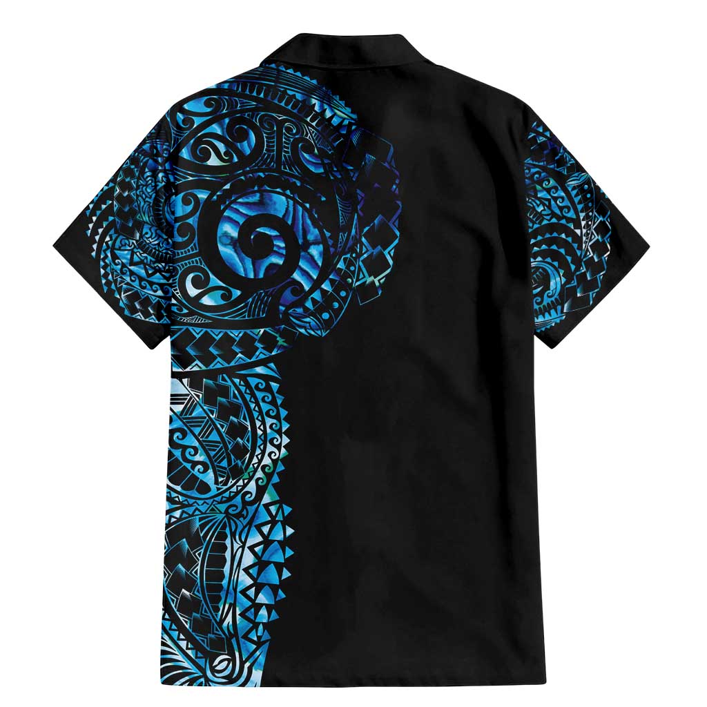 New Zealand Maori Koru Art Traditional Tattoo Family Matching Mermaid Dress and Hawaiian Shirt Paua Shell LT03 - Polynesian Pride