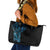 New Zealand Maori Koru Art Traditional Tattoo Leather Tote Bag Paua Shell