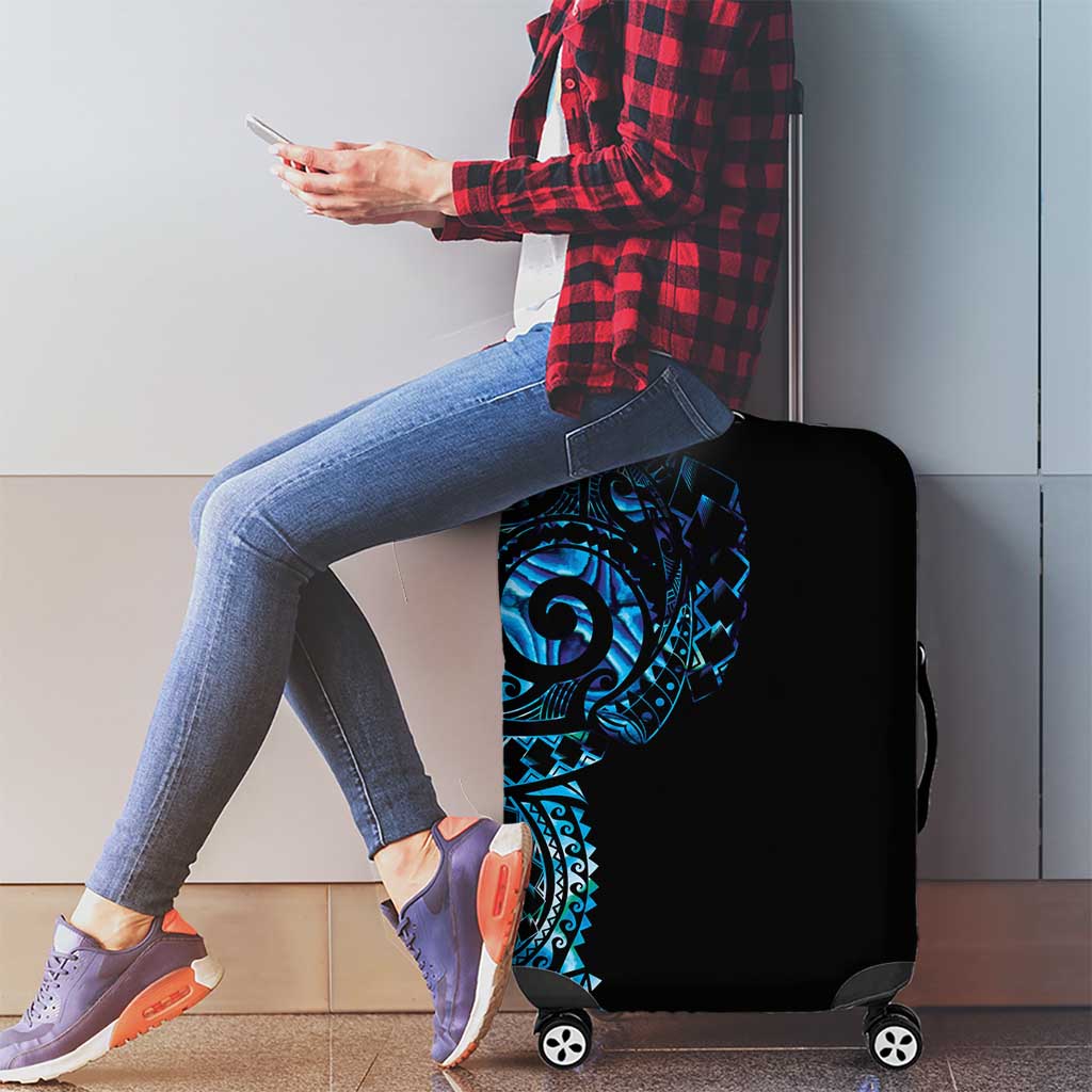 New Zealand Maori Koru Art Traditional Tattoo Luggage Cover Paua Shell