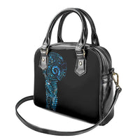 New Zealand Maori Koru Art Traditional Tattoo Shoulder Handbag Paua Shell