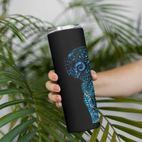 New Zealand Maori Koru Art Traditional Tattoo Skinny Tumbler Paua Shell LT03 - Polynesian Pride
