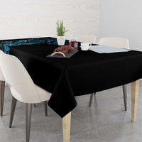 New Zealand Maori Koru Art Traditional Tattoo Tablecloth Paua Shell