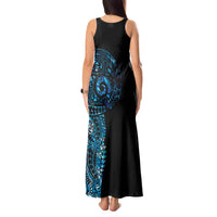 New Zealand Maori Koru Art Traditional Tattoo Tank Maxi Dress Paua Shell