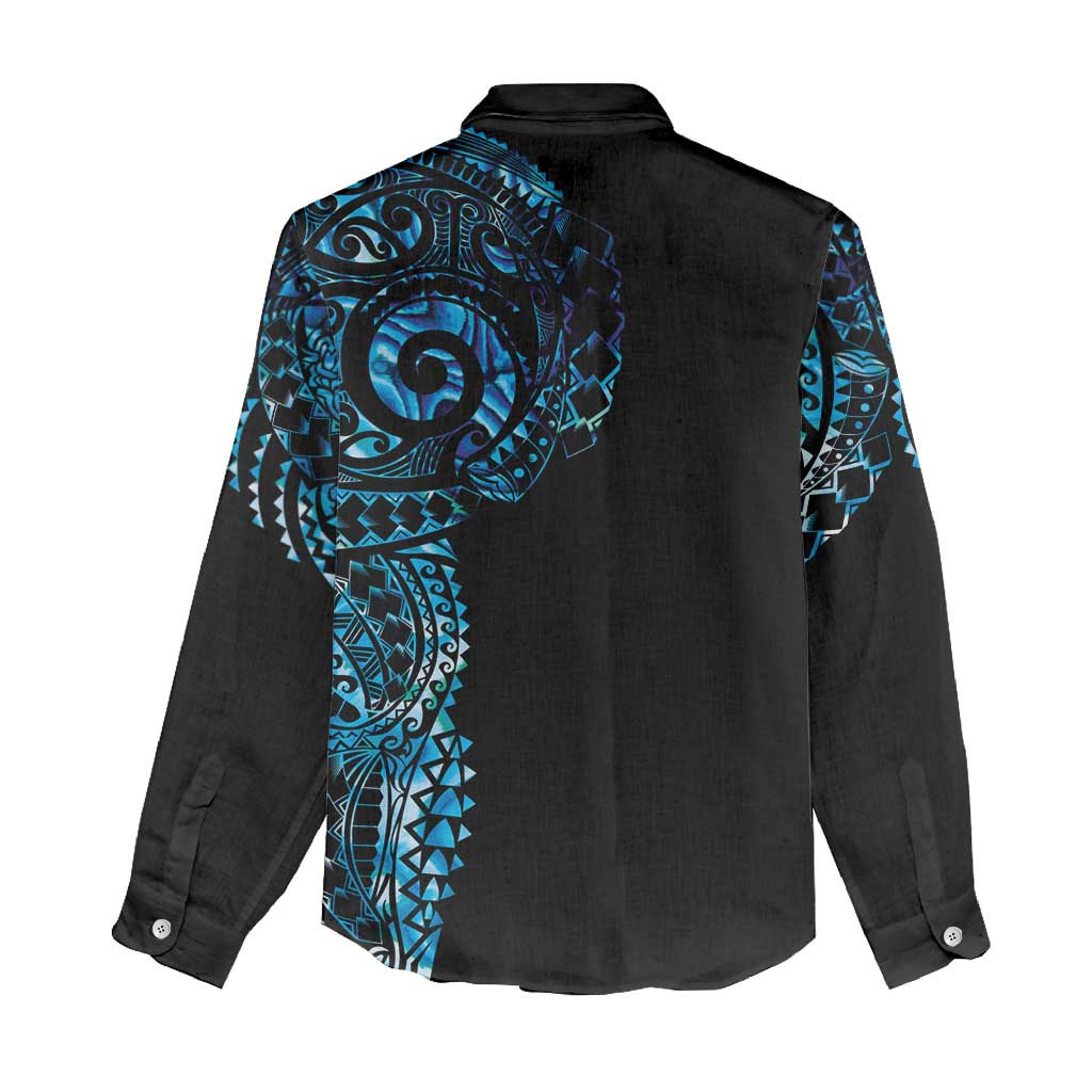 New Zealand Maori Koru Art Traditional Tattoo Women Casual Shirt Paua Shell LT03 - Polynesian Pride