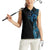 New Zealand Maori Koru Art Traditional Tattoo Women Sleeveless Polo Shirt Paua Shell