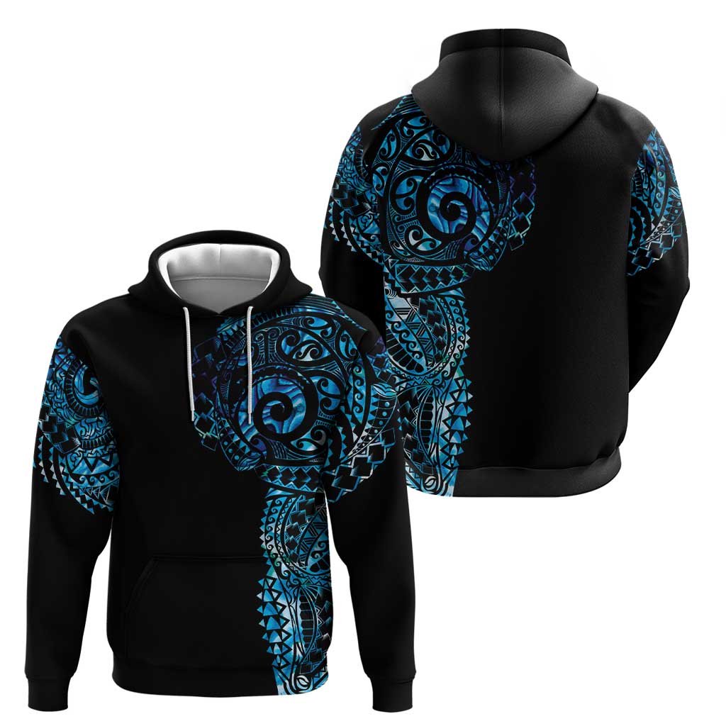 New Zealand Maori Koru Art Traditional Tattoo Zip Hoodie Paua Shell LT03 - Polynesian Pride