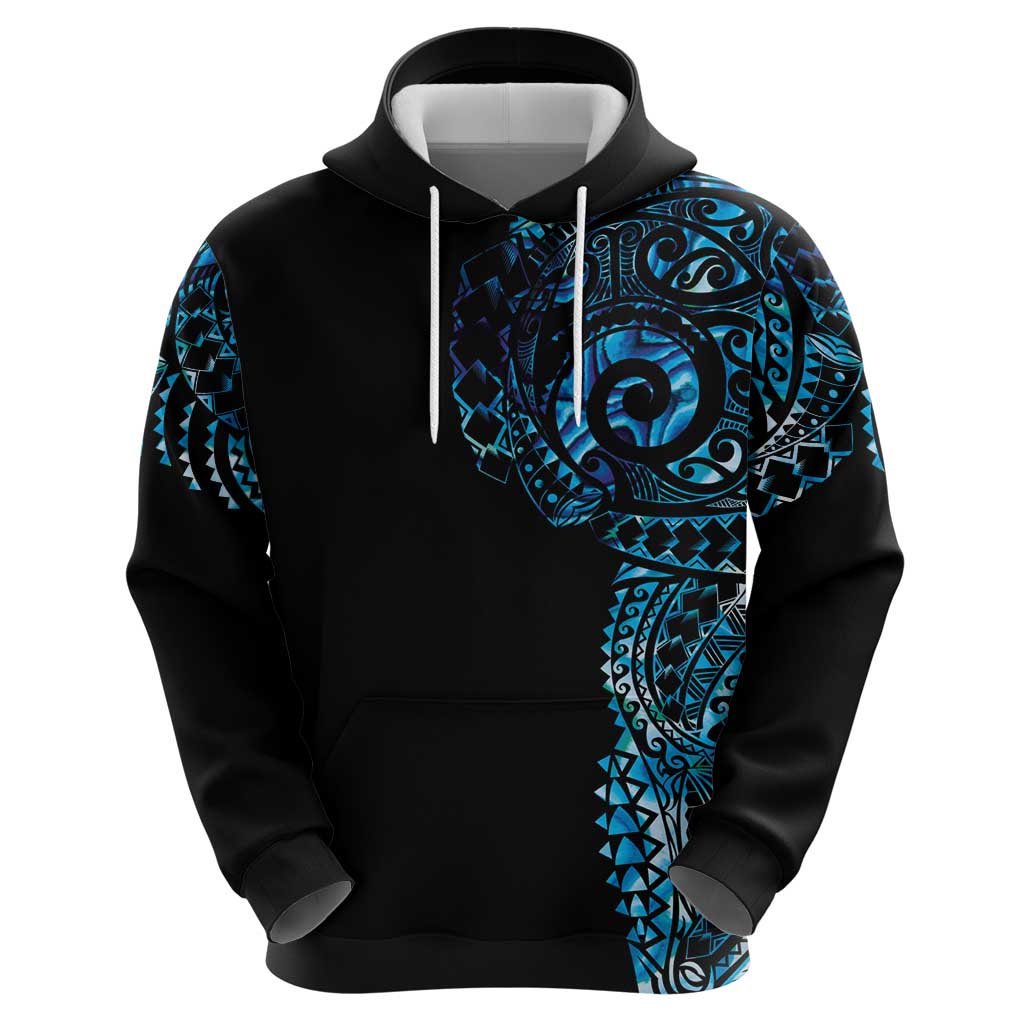 New Zealand Maori Koru Art Traditional Tattoo Zip Hoodie Paua Shell LT03 - Polynesian Pride