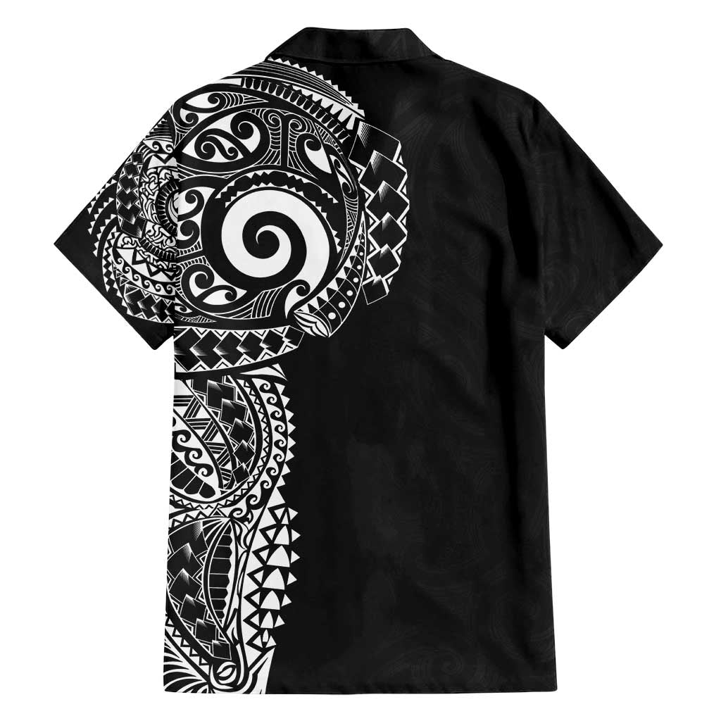 New Zealand Maori Koru Art Traditional Tattoo Family Matching Tank Maxi Dress and Hawaiian Shirt Simple Style LT03 - Polynesian Pride