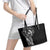 New Zealand Maori Koru Art Traditional Tattoo Leather Tote Bag Simple Style