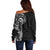 New Zealand Maori Koru Art Traditional Tattoo Off Shoulder Sweater Simple Style