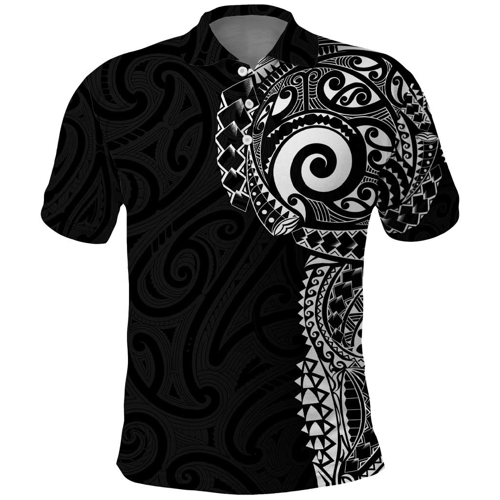 New Zealand Maori Koru Art Traditional Tattoo Polo Shirt Simple Style