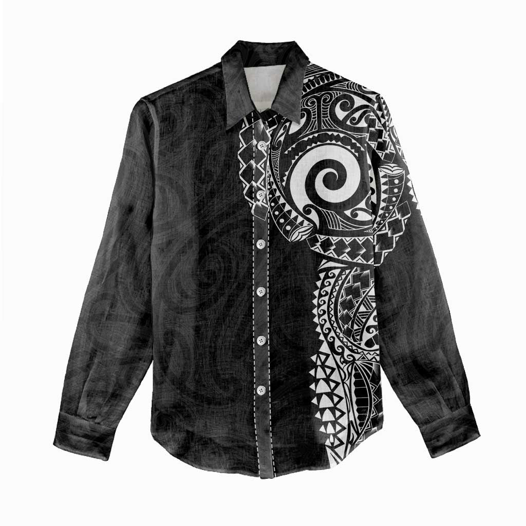 New Zealand Maori Koru Art Traditional Tattoo Women Casual Shirt Simple Style LT03 - Polynesian Pride