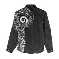 New Zealand Maori Koru Art Traditional Tattoo Women Casual Shirt Simple Style LT03 - Polynesian Pride