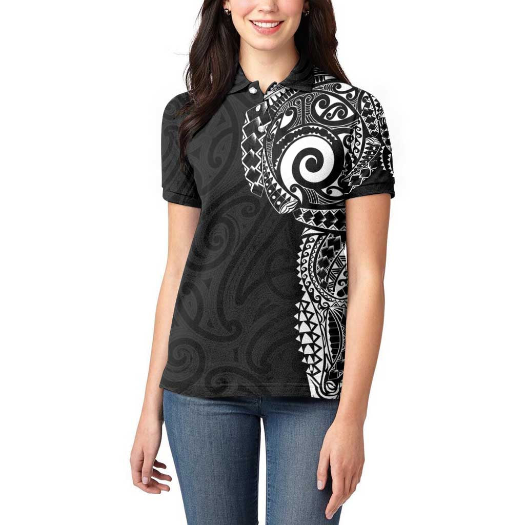 New Zealand Maori Koru Art Traditional Tattoo Women Polo Shirt Simple Style