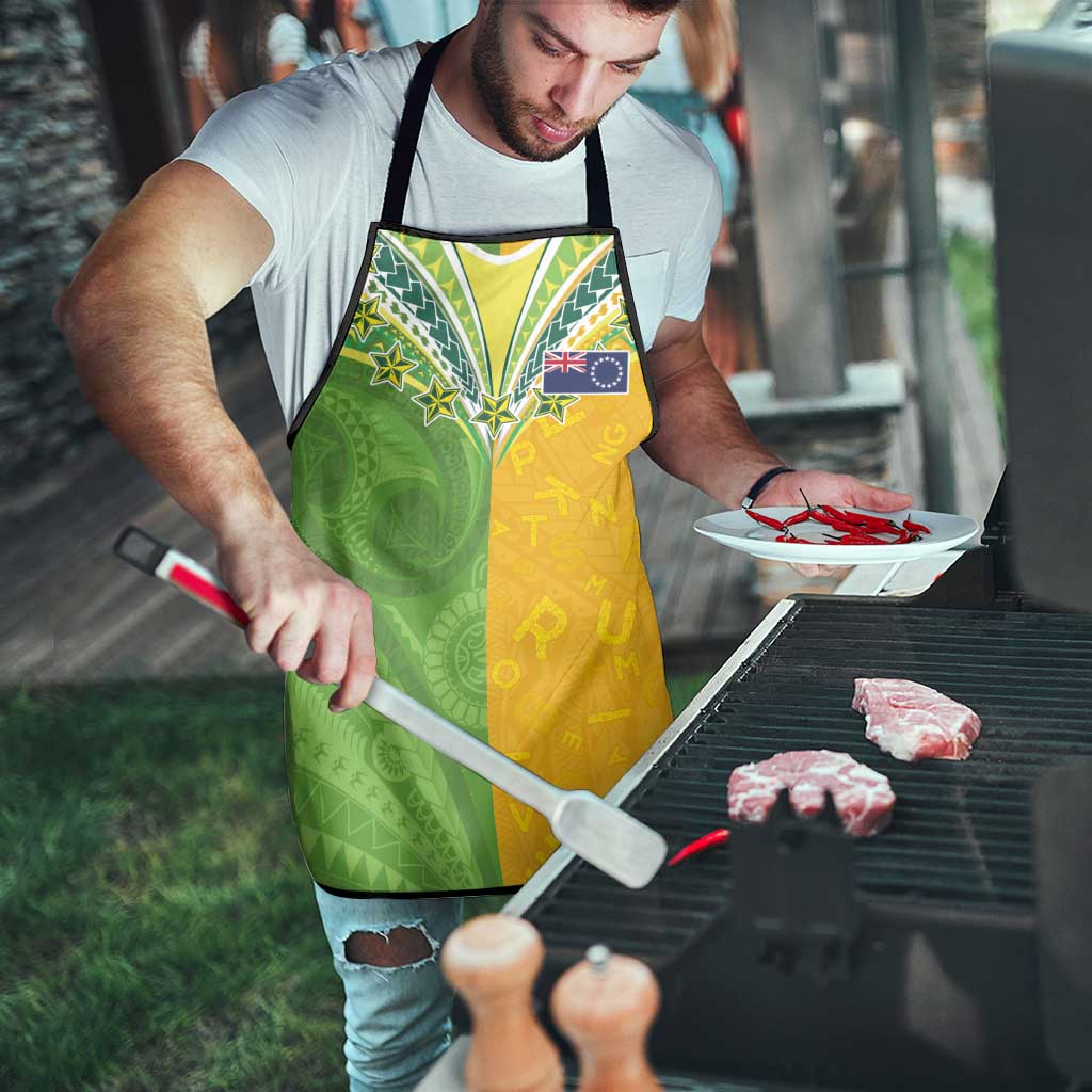 Cook Islands Language Week Apron Tatau Pattern and Rarotongan Alphabet - Polynesian Pride