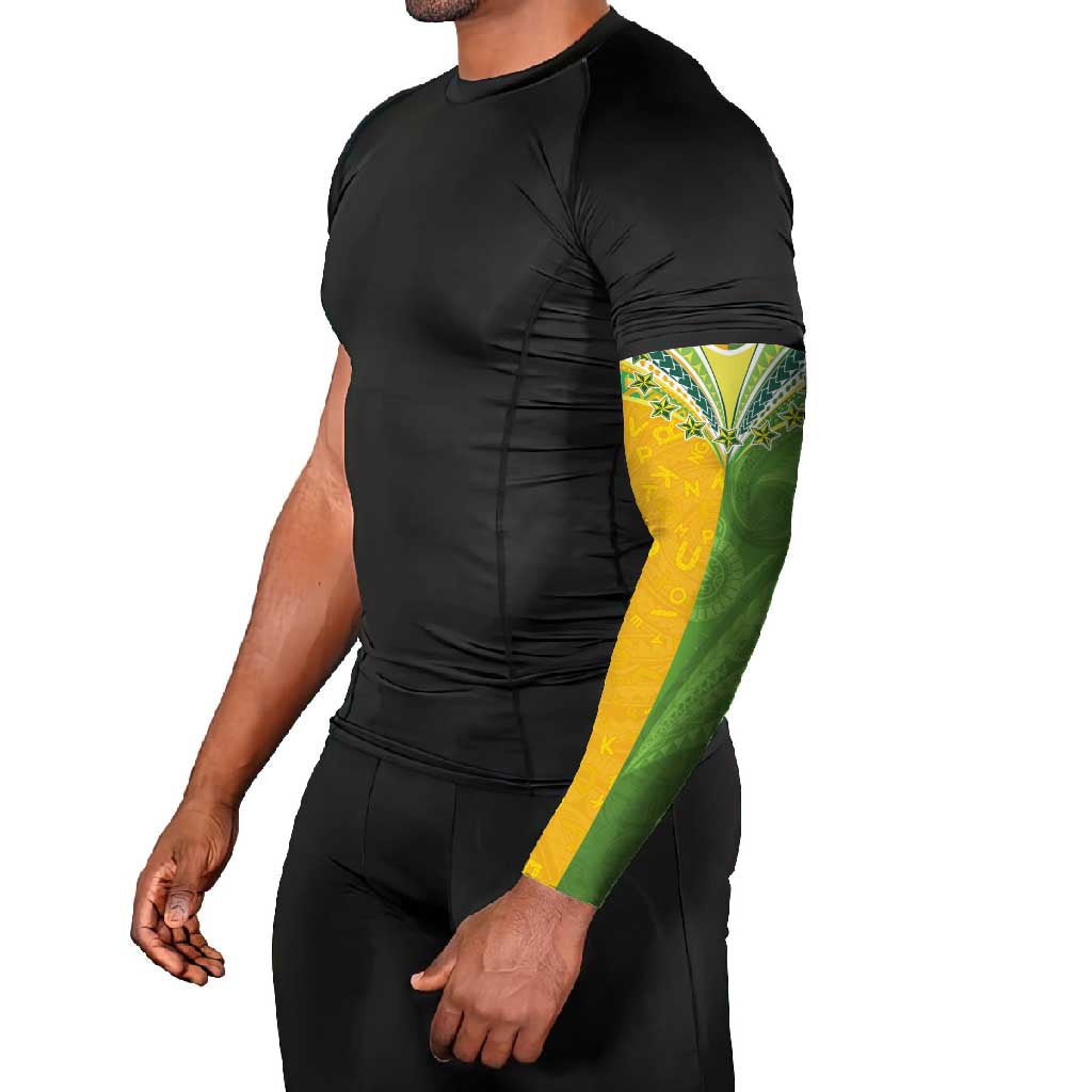 Cook Islands Language Week Arm Sleeves Tatau Pattern and Rarotongan Alphabet - Polynesian Pride