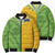 Cook Islands Language Week Bomber Puffer Jacket Tatau Pattern and Rarotongan Alphabet - Polynesian Pride