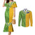 Cook Islands Language Week Couples Matching Mermaid Dress and Long Sleeve Button Shirt Tatau Pattern and Rarotongan Alphabet - Polynesian Pride