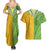 Cook Islands Language Week Couples Matching Summer Maxi Dress and Hawaiian Shirt Tatau Pattern and Rarotongan Alphabet - Polynesian Pride