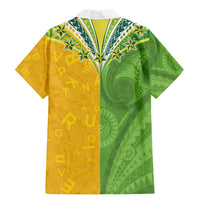 Cook Islands Language Week Family Matching Mermaid Dress and Hawaiian Shirt Tatau Pattern and Rarotongan Alphabet LT03 - Polynesian Pride