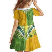 Cook Islands Language Week Family Matching Off Shoulder Maxi Dress and Hawaiian Shirt Tatau Pattern and Rarotongan Alphabet LT03 - Polynesian Pride