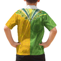 Cook Islands Language Week Family Matching Short Sleeve Bodycon Dress and Hawaiian Shirt Tatau Pattern and Rarotongan Alphabet LT03 - Polynesian Pride