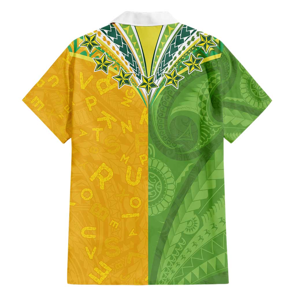 Cook Islands Language Week Family Matching Short Sleeve Bodycon Dress and Hawaiian Shirt Tatau Pattern and Rarotongan Alphabet LT03 - Polynesian Pride